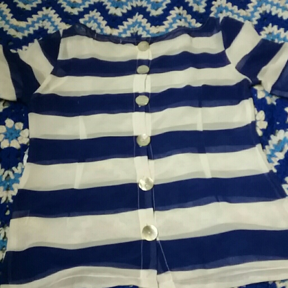 Sheer button up blouse